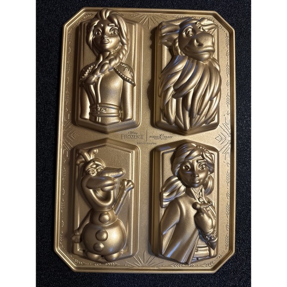 Nordic Ware Disney Frozen II Cakelet Pan w/ Elsa Anna Olaf Made in USA 2.5 Cups - Picture 1 of 13
